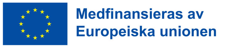 Logotyp med texten medfinaniseras av europeiska unionen.