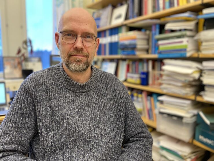 Professor Gerhard Andersson in his office.