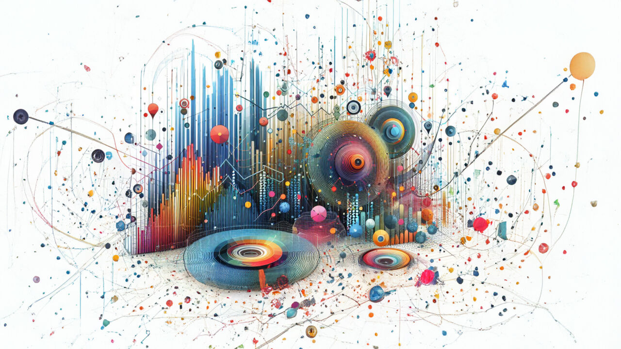 Illustration av stora data mängder.