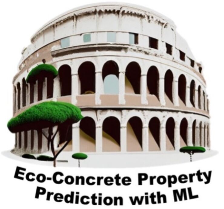 Eco-Concrete Property Prediction with ML. Illustration genererad med AI, Adobe Firefly.