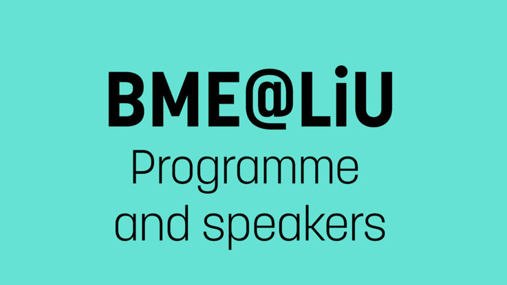 BME@LiU programme and speakers.