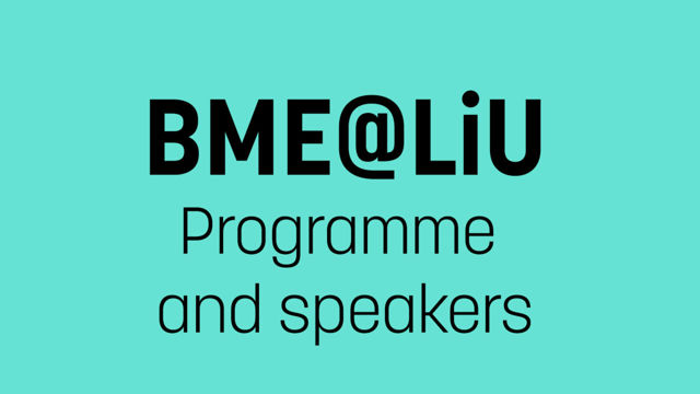 BME@LiU programme and speakers.