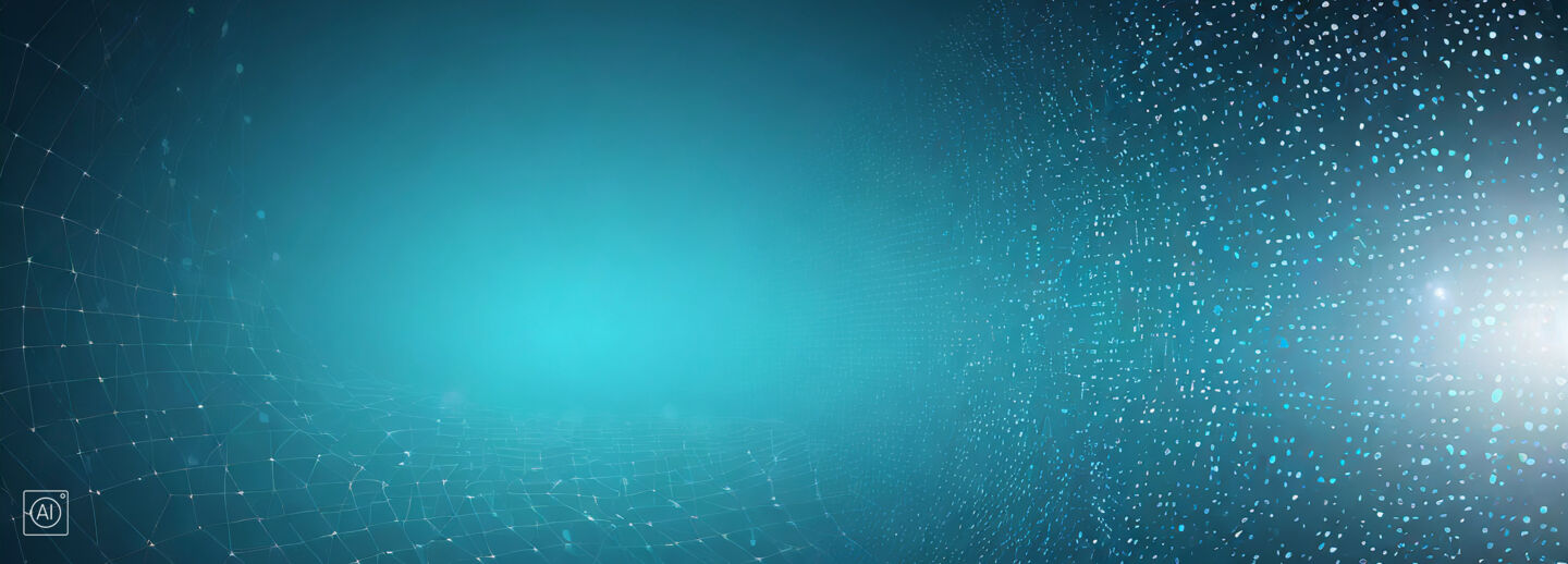 AI-genererad abstrakt bild på nätverk och elektroniska punkter