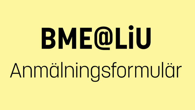 BME@LiU anmälningsformulär.