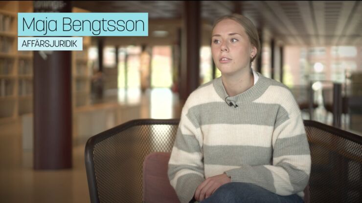 Skärmbild från intervju med Maja Bengtsson