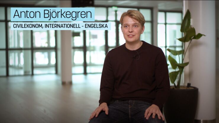 Skärmbild på intervju med Anton Björkegren 