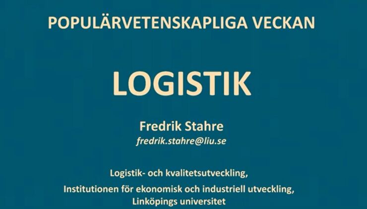 En bild från presentation om logistik.