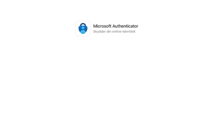 Skärmklipp som visar en ikon för appen Microsoft Authenticator.