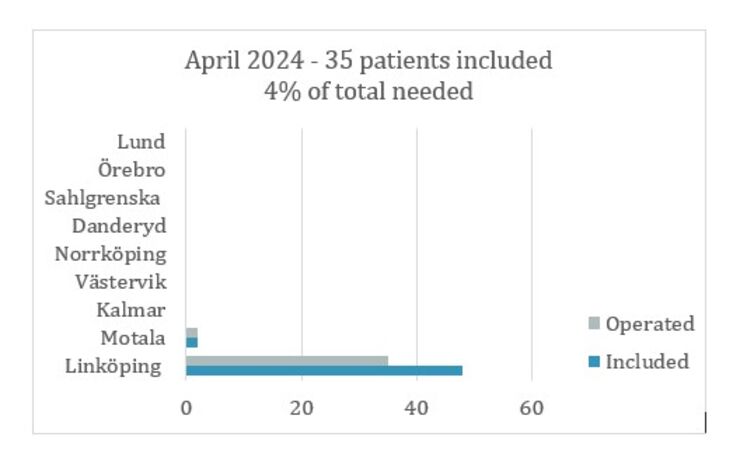 A graph of patients included in the study.