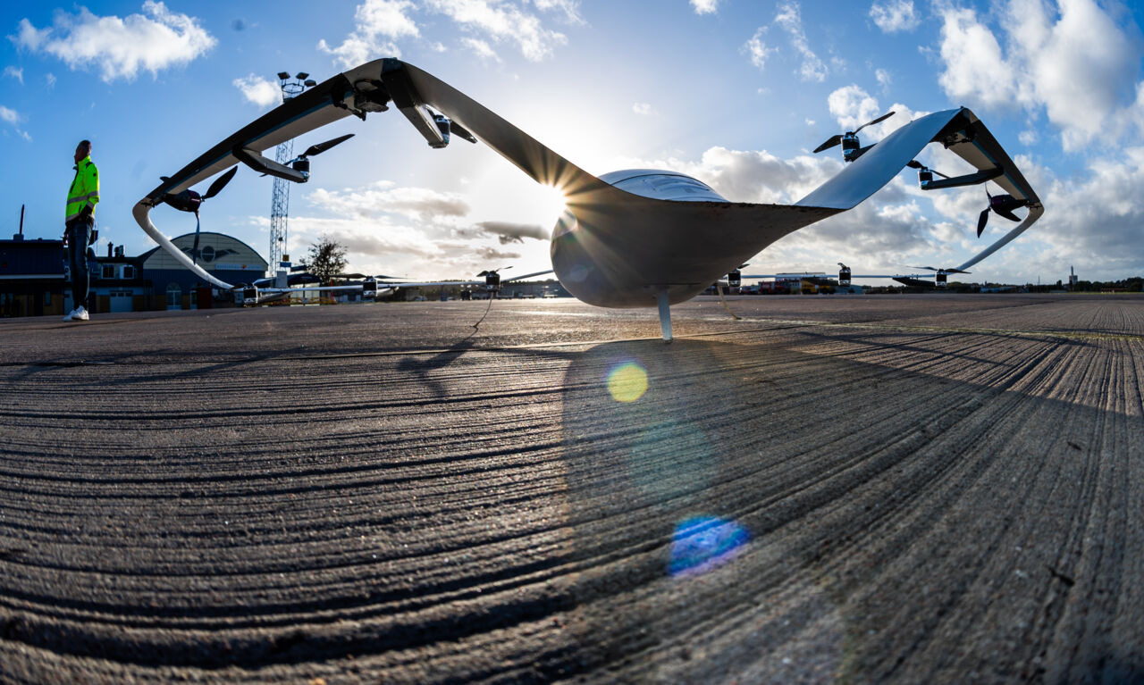 Drone about to take off