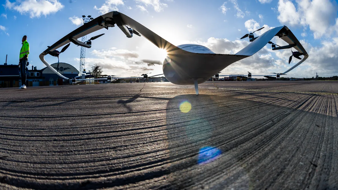 Drone about to take off