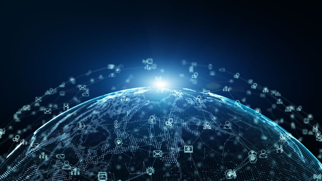 Globe thats illustrates networks.