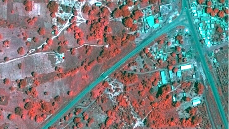 Satellite image of parkland