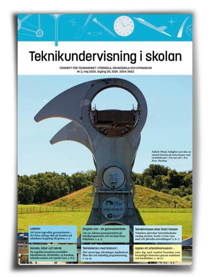 Omslag CETIS tidskrift med bild av Fallkirk Wheel. 