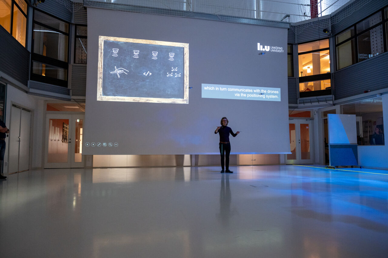 Demonstration av drönare i Visionen.