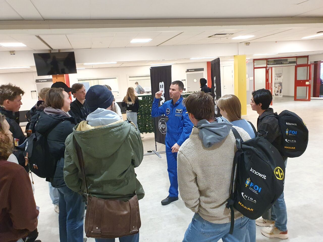 Marcus Wandt med studenter