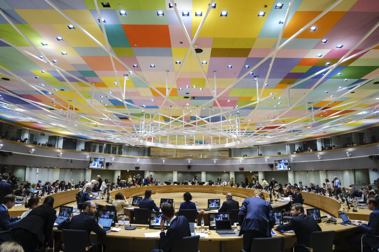 A large meeting room.