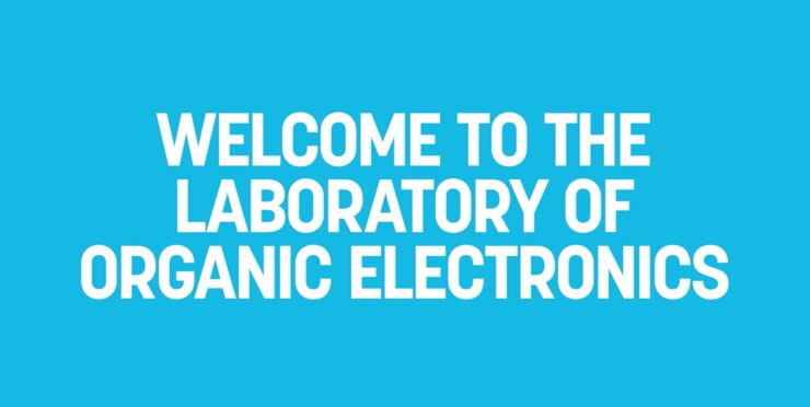 Text as picture: Welcome to the laboratory of organic electronics