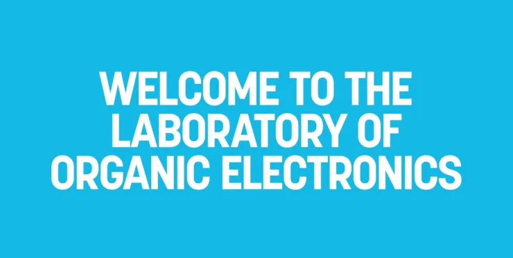 Text as picture: Welcome to the laboratory of organic electronics