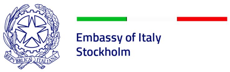 logotype of the Italian embassy for Sweden