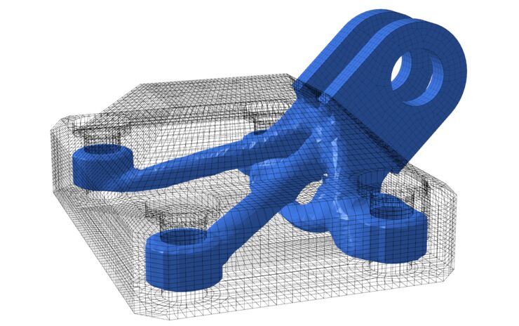 Illustration av en mekanisk del ritad i CAD.