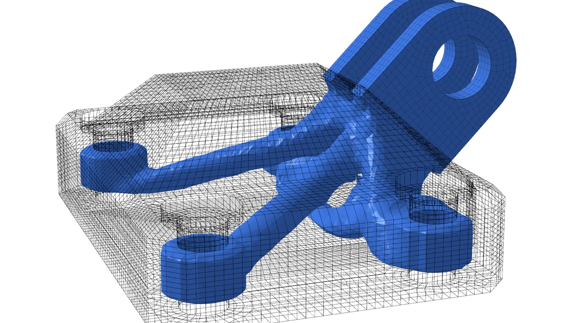 Illustration of a mechanical part drawn in CAD.
