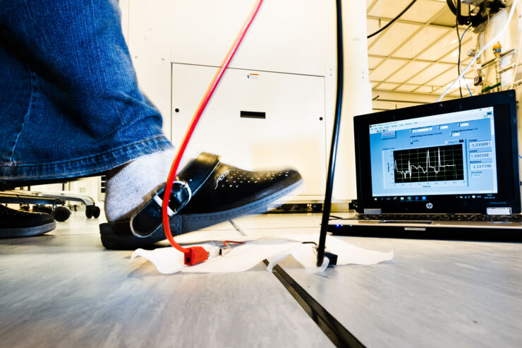 Footstep sensor based on piezoelectric nanogenerator transferring mechanical energy into electrical energy