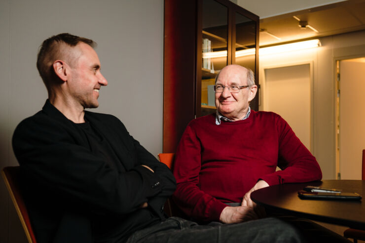 Two persons (Martin Mileros och Robert Forchheimer) sitting.