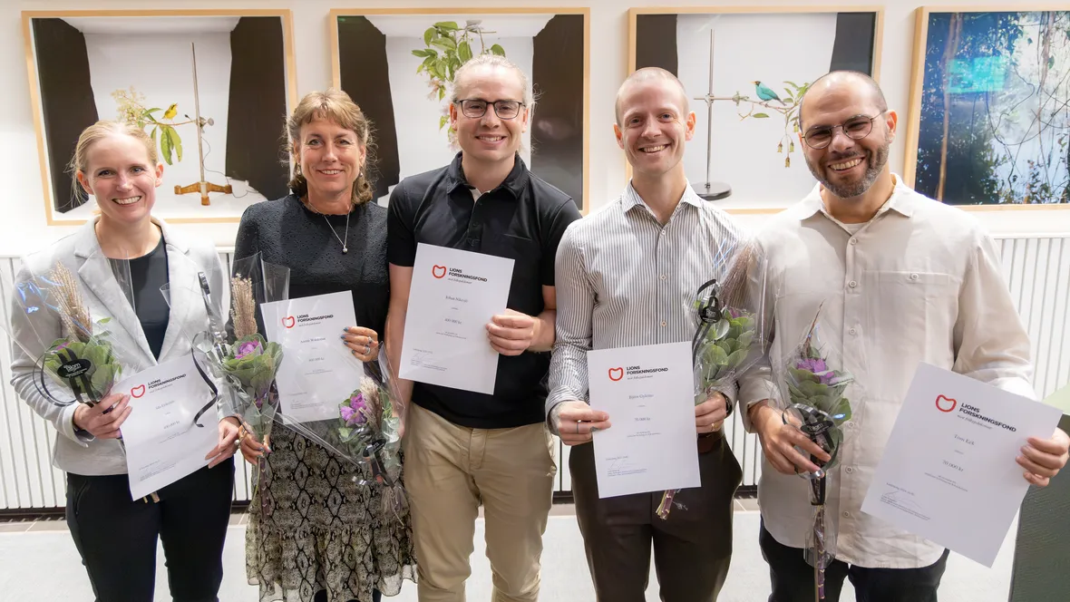 Stolta anslagsmottagare av Lions forskningsfond mot folksjukdomar.