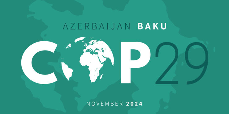 Logga för COP29 i Baku 2024.