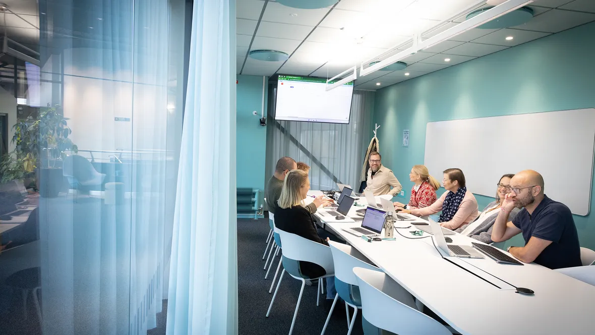 A group of professionals in a meeting