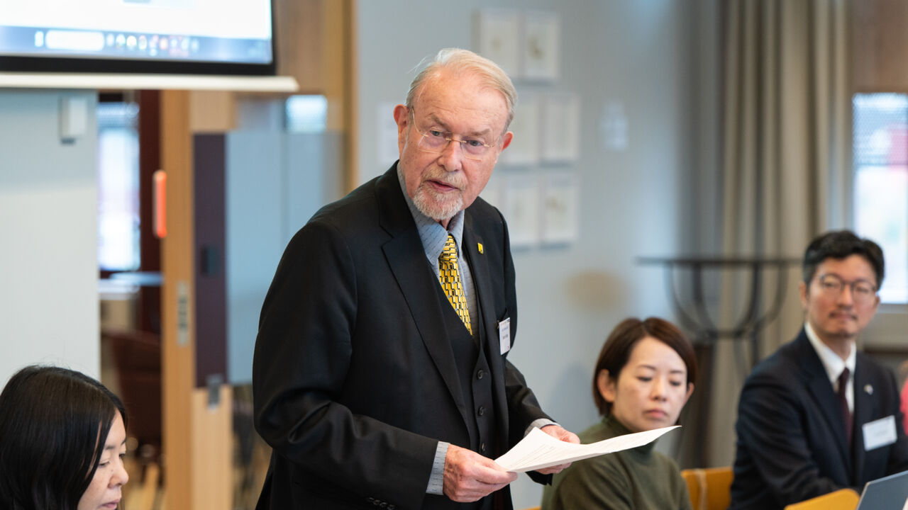 portrait of man speaking
